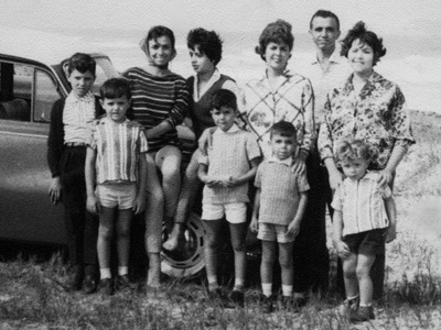 Familia na Barra da Tijuza em 1962