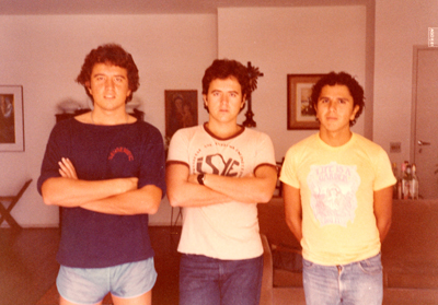 Roberto com Mauricio e Marcio em 1981