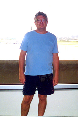 Roberto at Rio's international airport in 2002
