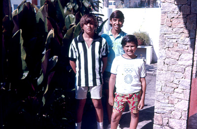 Roberto with brother Marcio and cousin Marco Aurélio in Rio in 1972