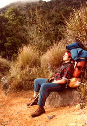 Roberto in 1981, resting near Itatiaia