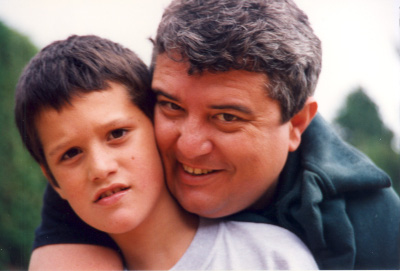 Roberto with son Thomas in 1994